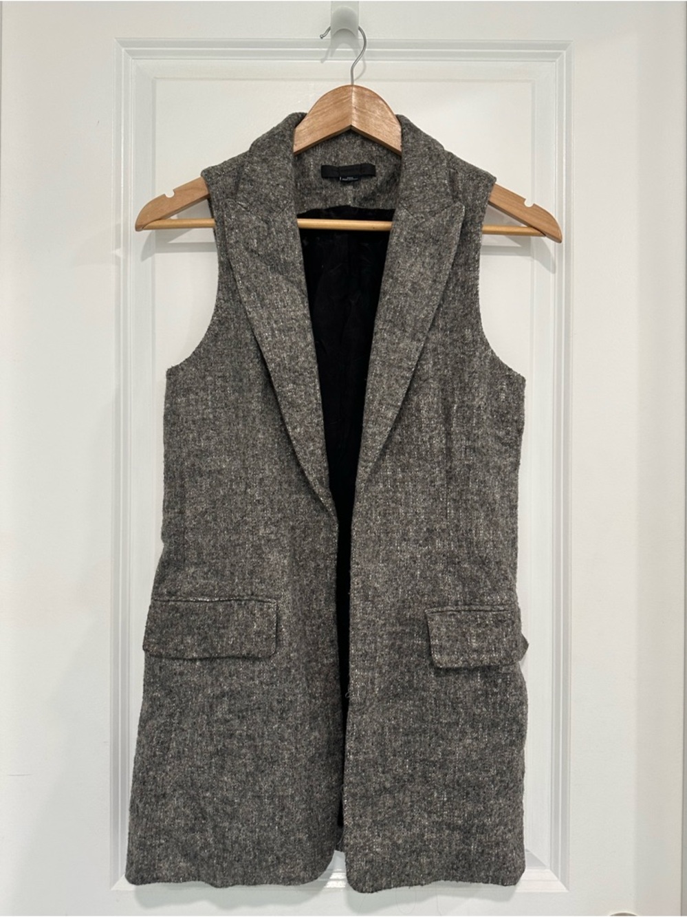 Alexander Wang Wool Blend Sleeveless Silk Lined Long Vest Women’s Size 6